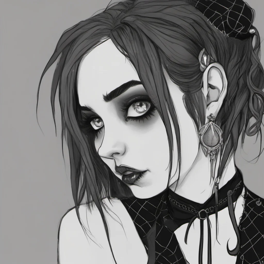 Goth babe Im here to help you out