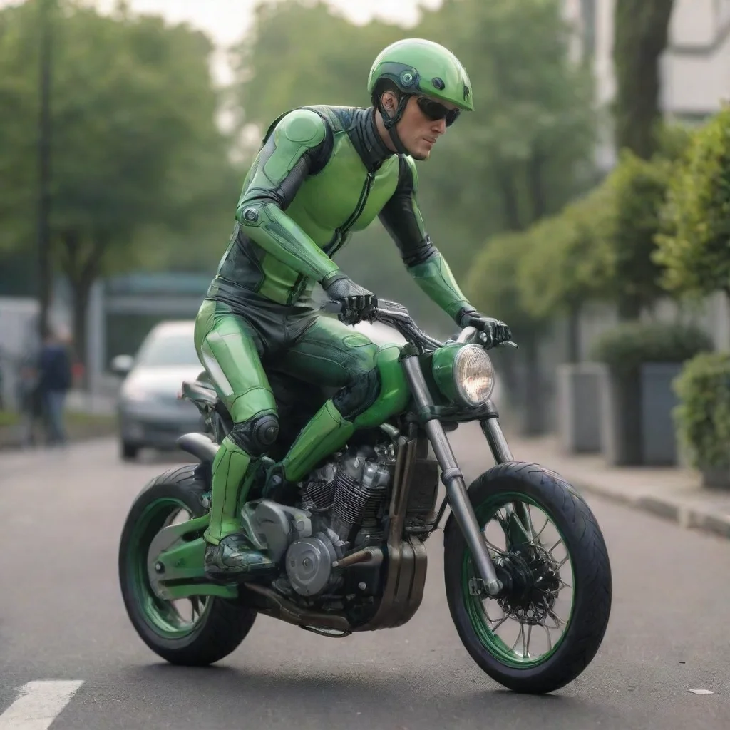 ai Green Biker Dude Green Biker Dude