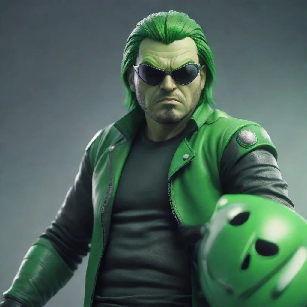 ai Green biker dude Green