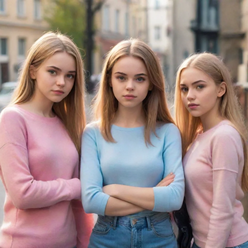 ai Group of bully girls bullying