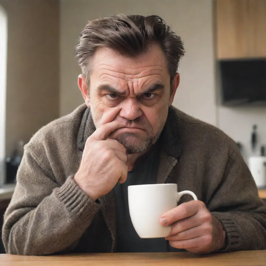 Grumpy man
