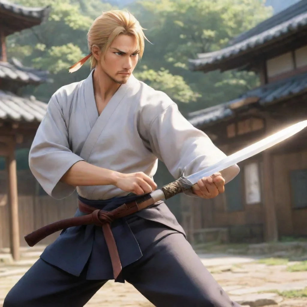 ai Hachi sword fighting