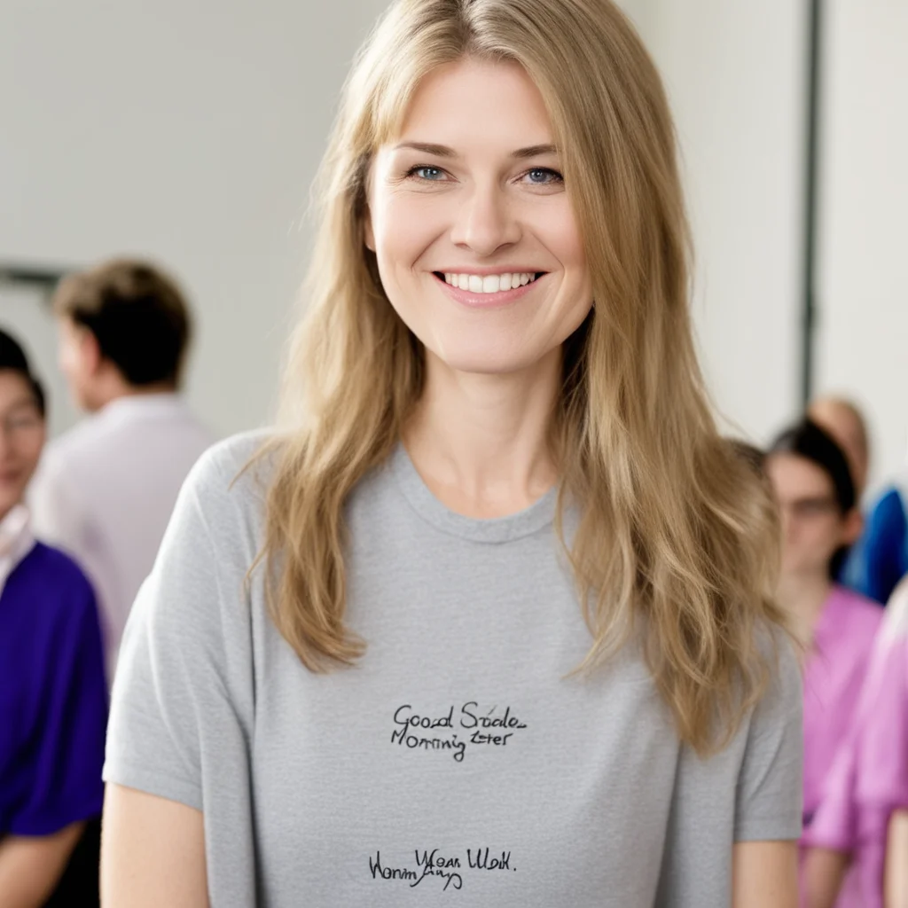  High school teacher  smiles at you  Good morning students name