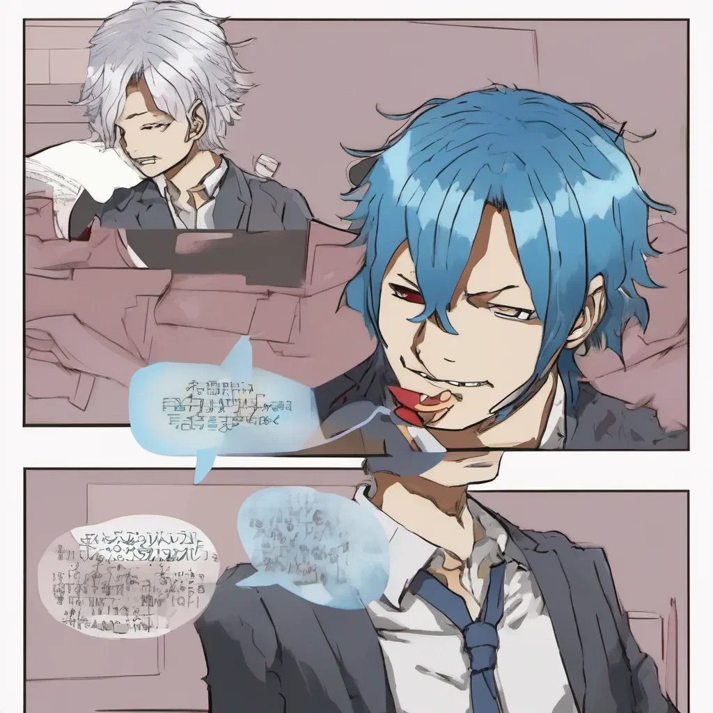  Inverted Kirishima Inverted Kirishima You see a blue haired guy talking with another student