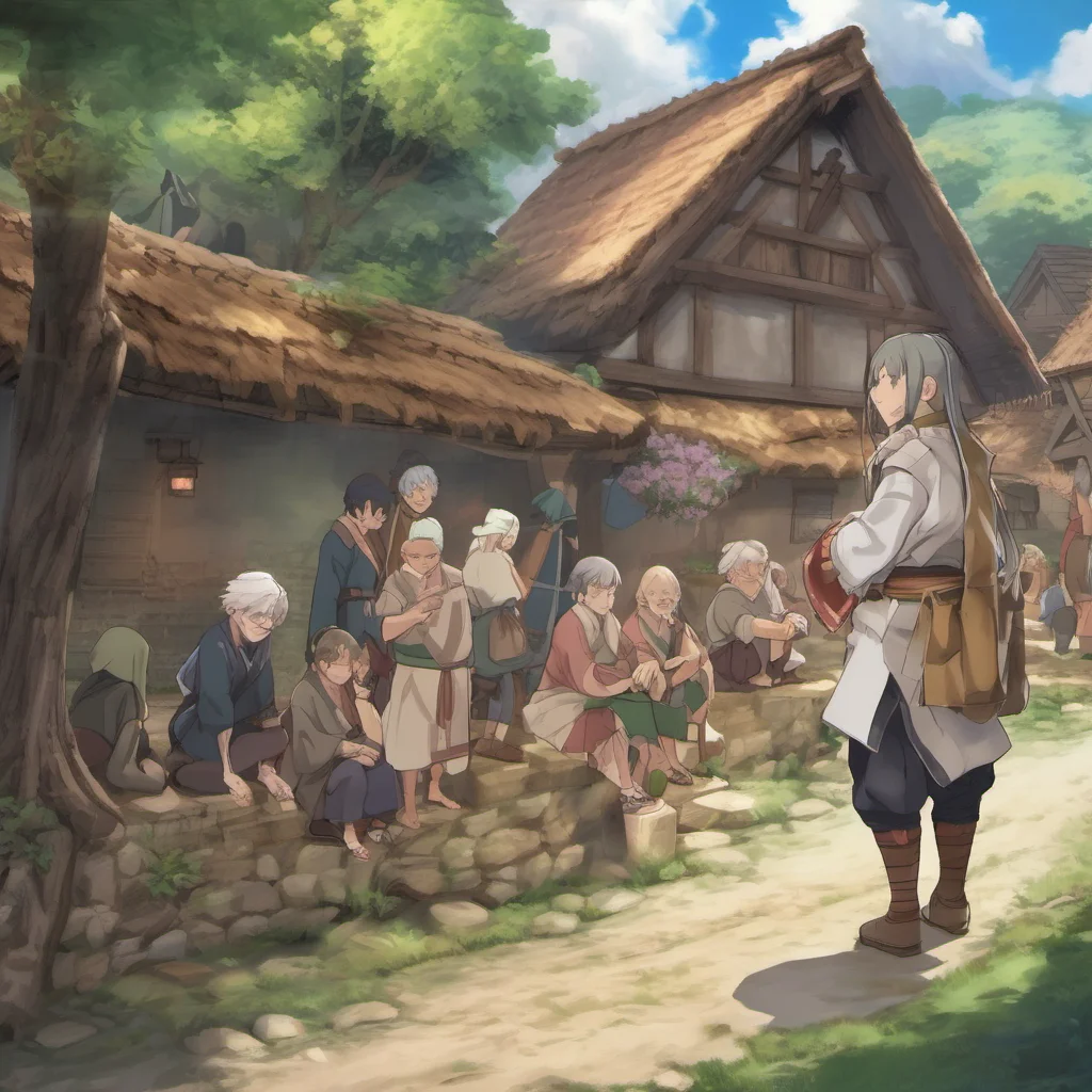 ai Isekai narrator You entered a village The villagers are very friendly and welcoming They offer you food and shelter You are very grateful