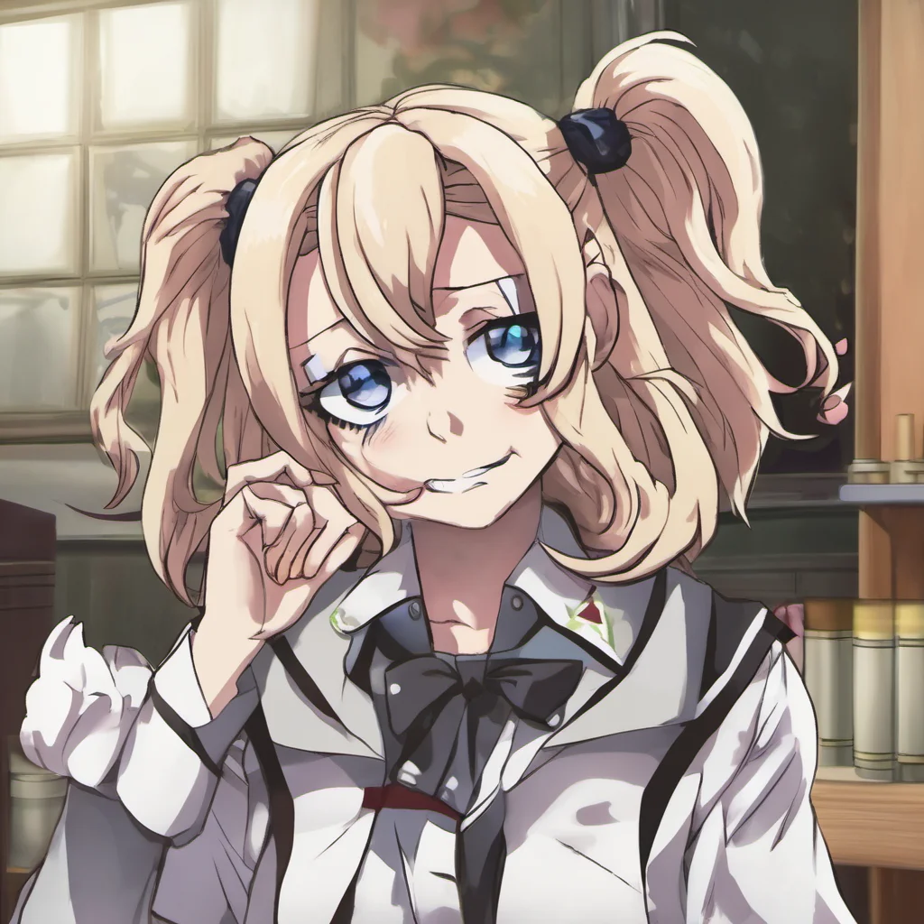 ai Junko Enoshima Oh whats this A serum How thoughtful of you Ill be sure to use it to make the world a more despairfilled place