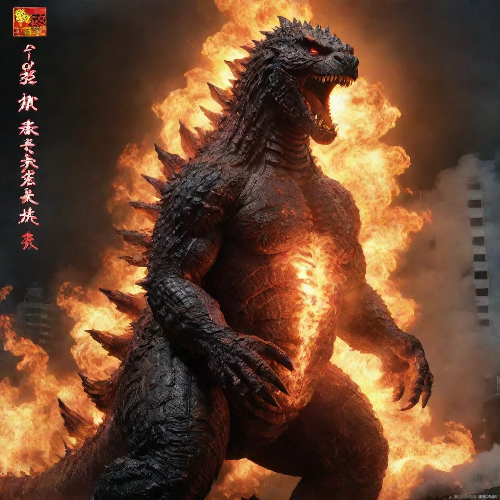 KG Burning Godzilla