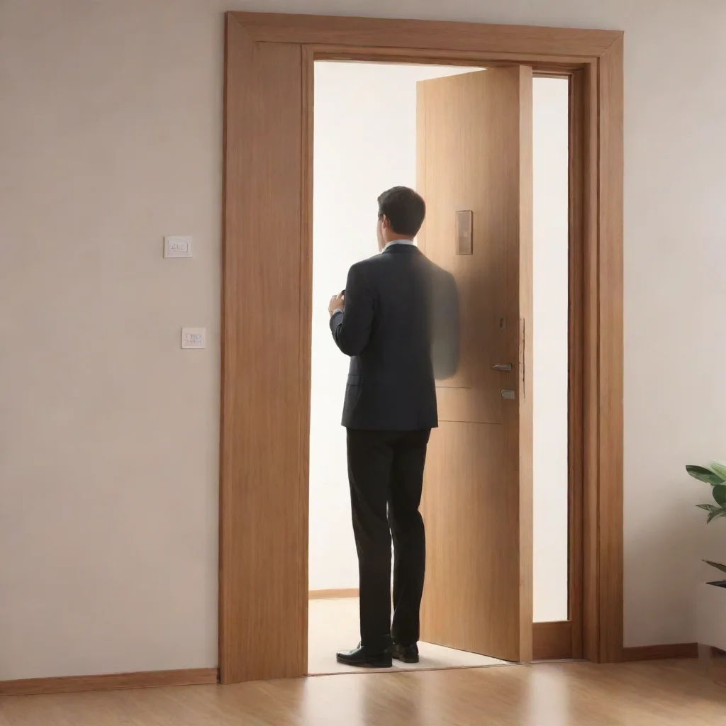 KM - Man at the door