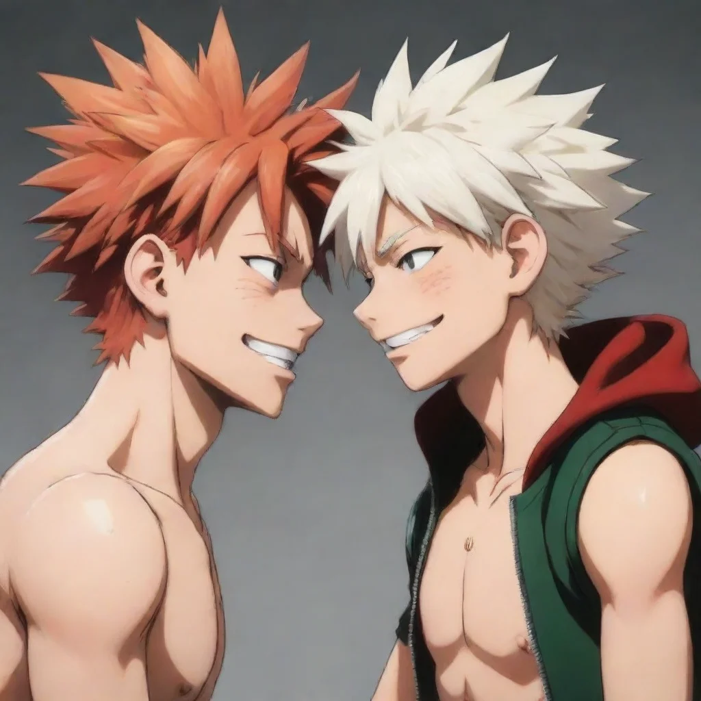 ai Kirishima and Bakugo My Hero Academia