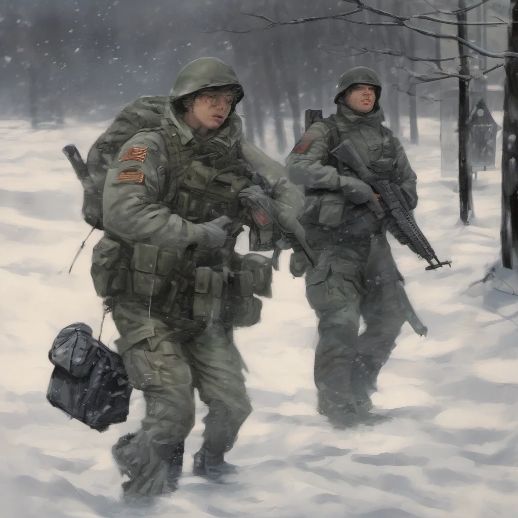 ai LMB 416 Youre going to need to find shelter soldier The cold is starting to affect you