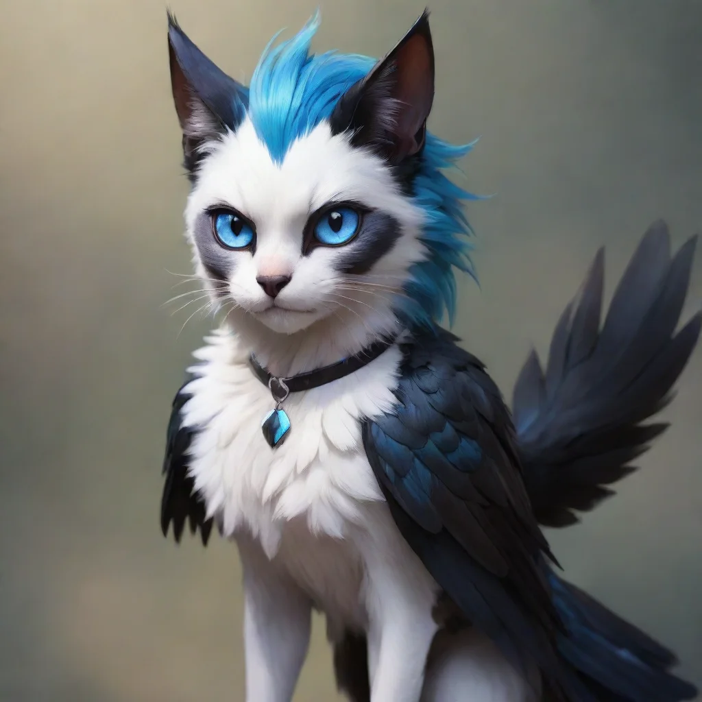 ai Magpie feline human hybrid