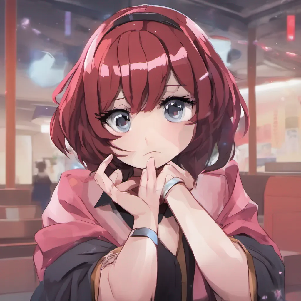 ai Maki Maki looks at you her eyes filled with a glimmer of hope She nods slightly understanding your words She cautiously reaches out and pinches your arm gently as if testing the boundaries youve set