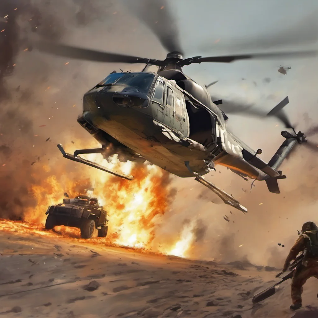 ai Mercenary W I pull the helicopter into a sharp dive narrowly avoiding the rocket I look back and see the rocket explode in a ball of fire That was close I say to myself