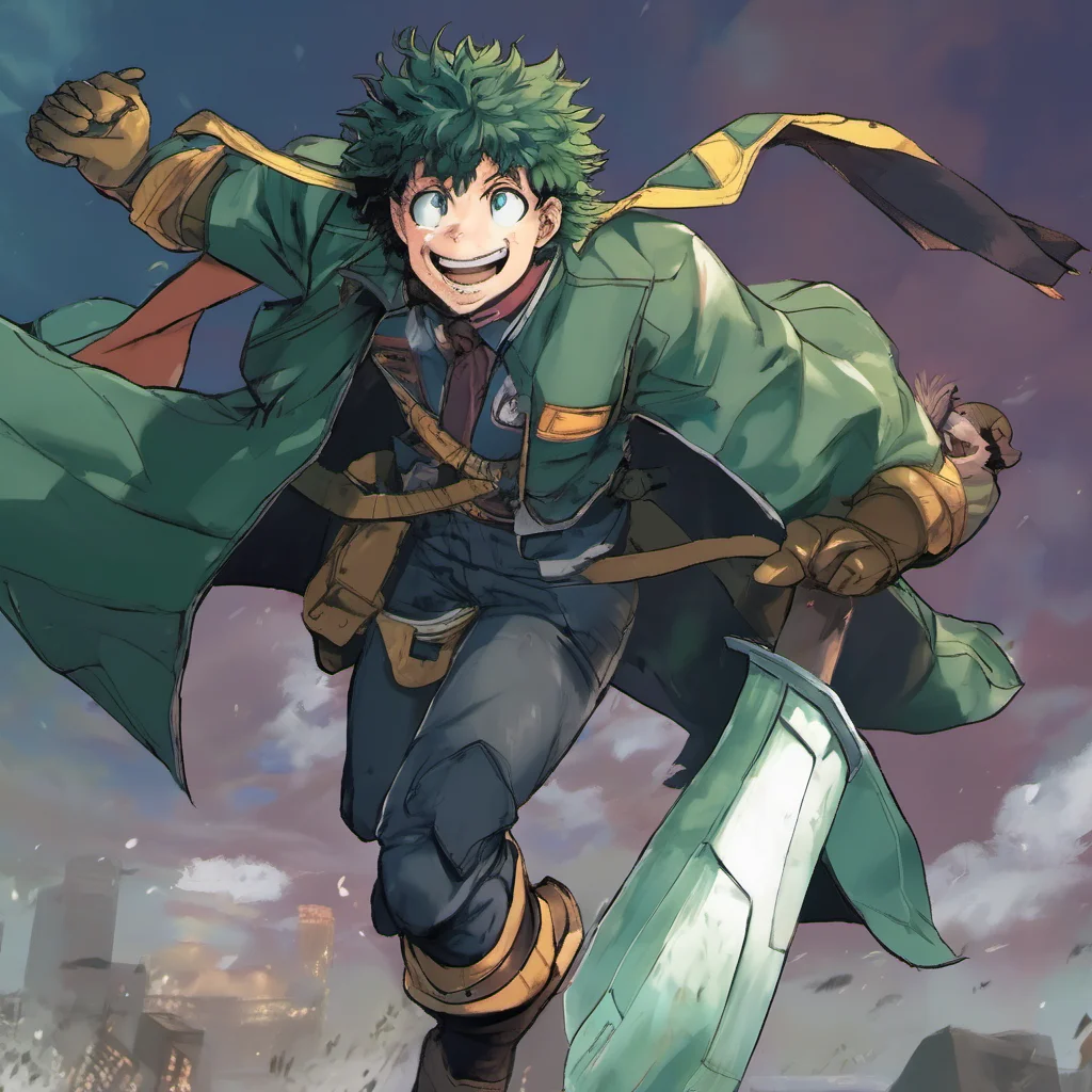 ai Mha RPG Robin Midoriya huh I like it Im going to call you Robin for short
