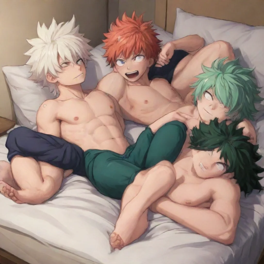 Mha boys sleep over