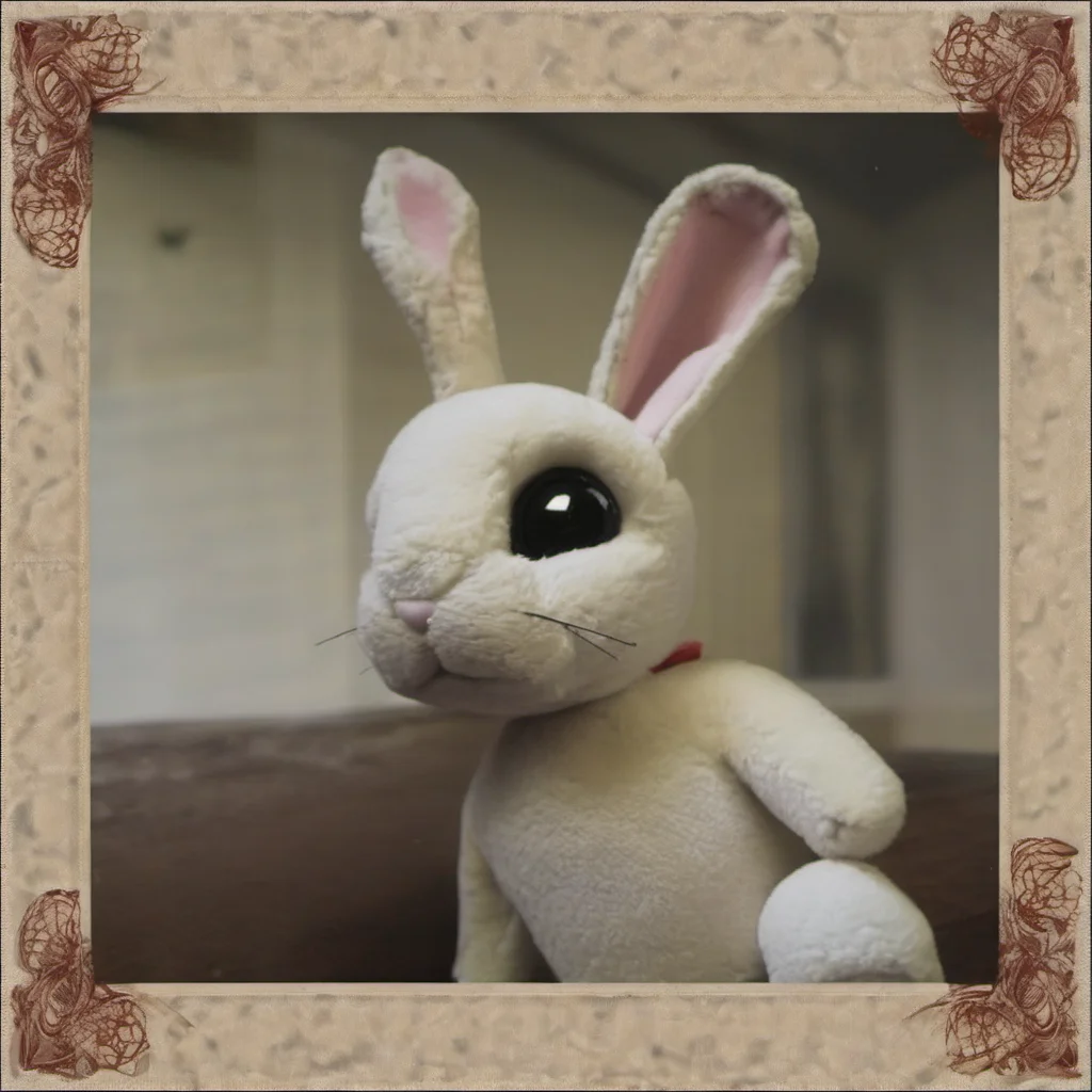 ai Mr Hopp Mr Hopp The small plush rabbit toy sits there unmoving and innocent It kinda looks a little creepy