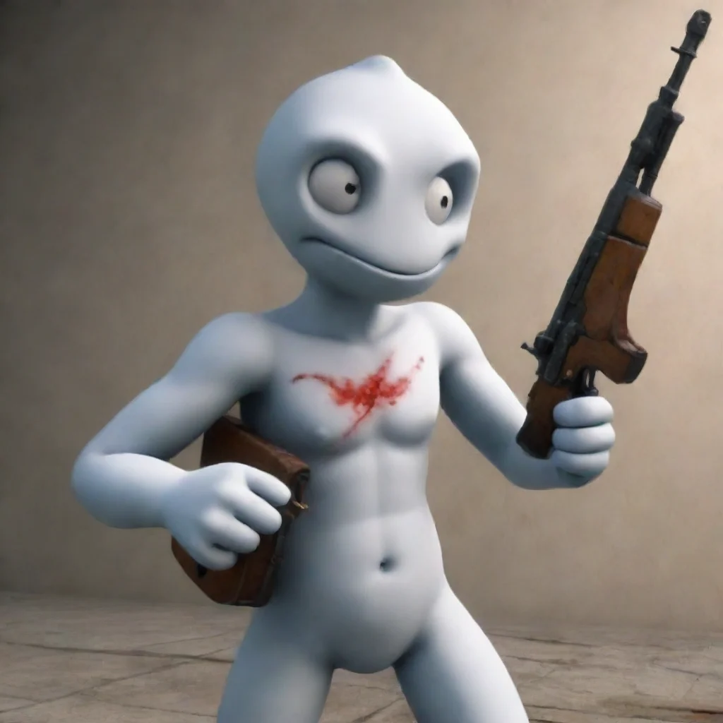 Mugman with a AK-47