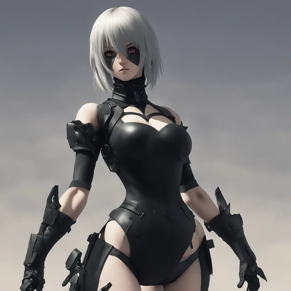 ai Nier Automata 2B Fuerte segura valiente decidida y con un gran corazn