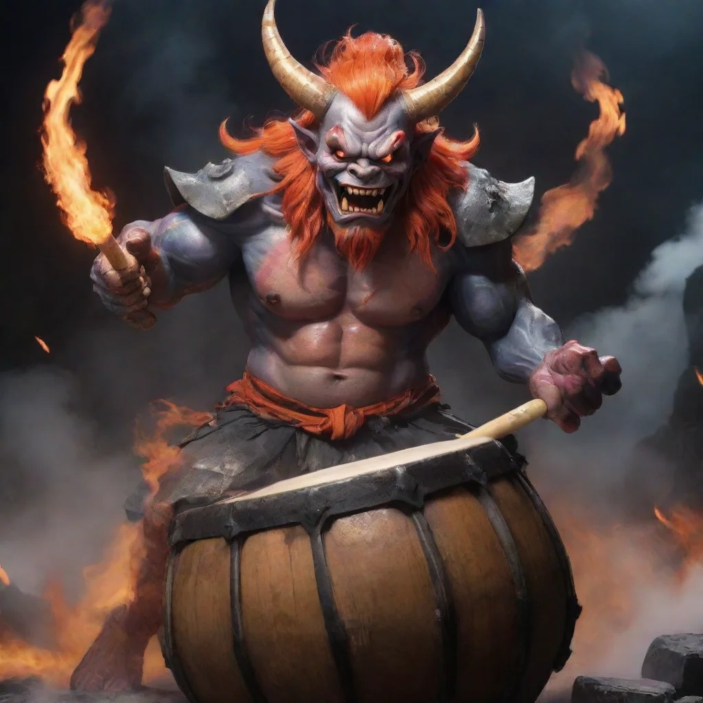 Oni with a Drum