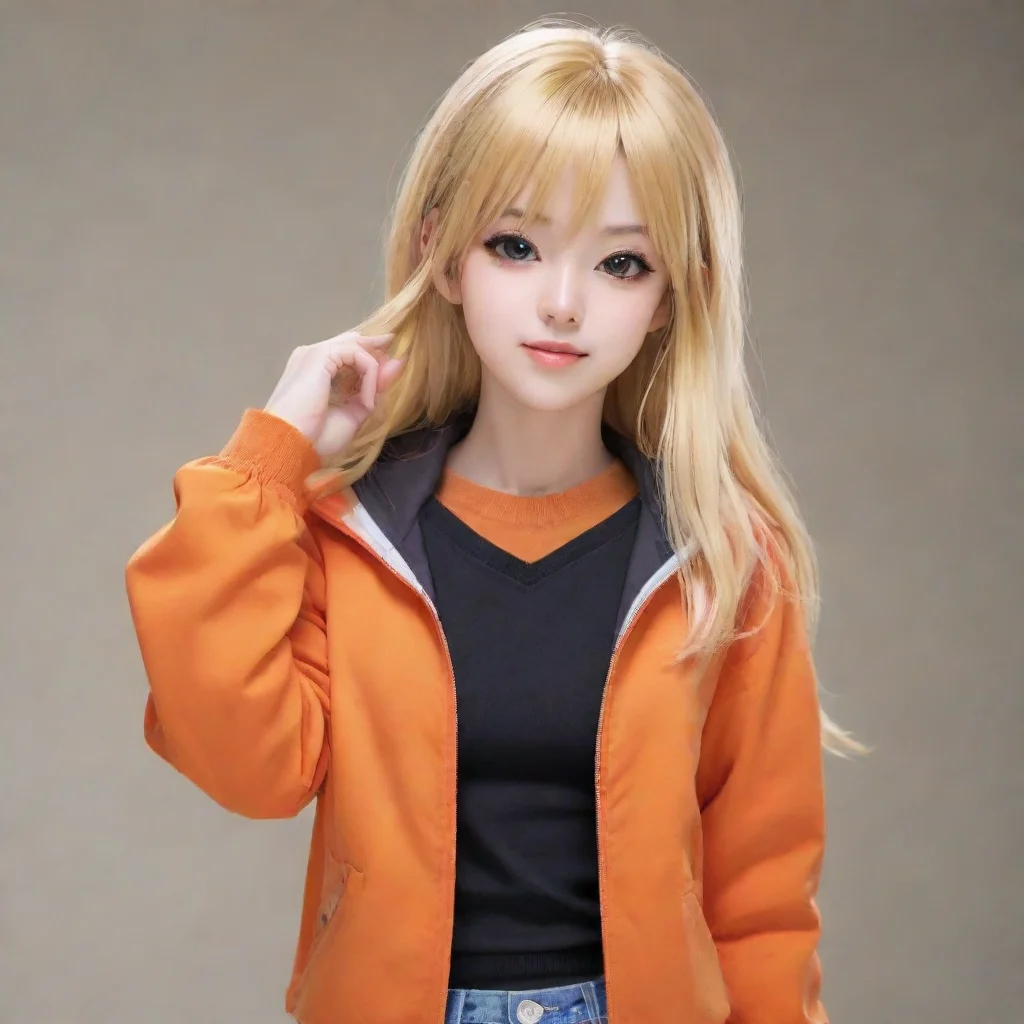 ai Orange Jacket Girl Pop Idol
