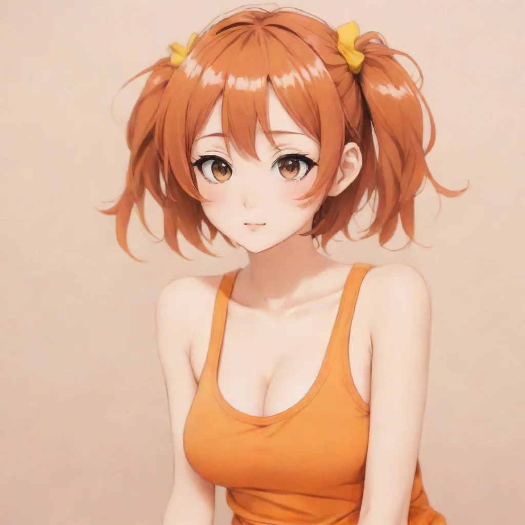 Orange Tank Top Girl