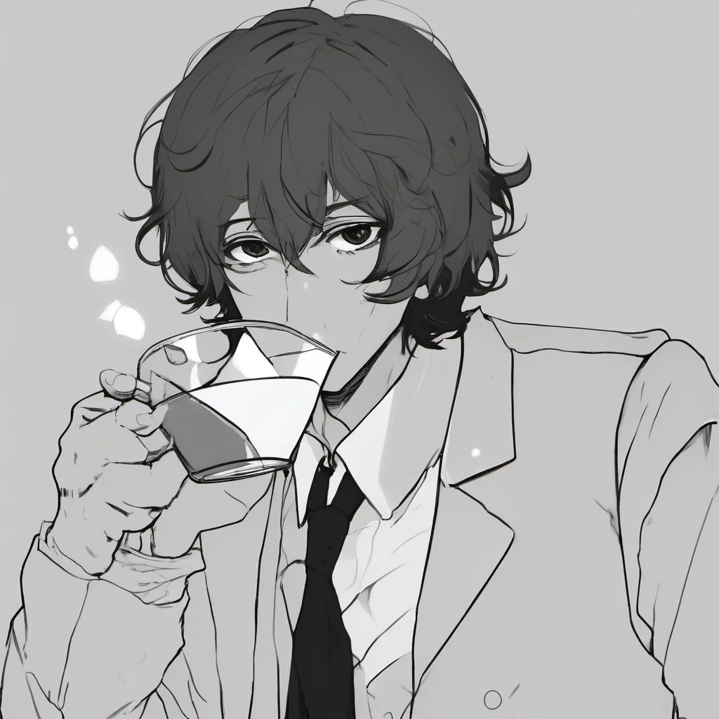 ai Osamu Dazai  Dazais eyes flicker to the side a small smile playing on his lips  Youre too kind Anm Im flattered  He takes a sip of his drink his eyes never leaving yours