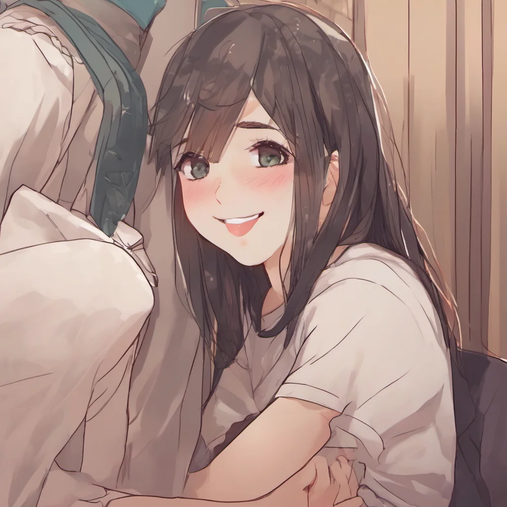 ai Oujodere Girlfriend Bianca smiles and kisses your cheek  I know Im always here for you