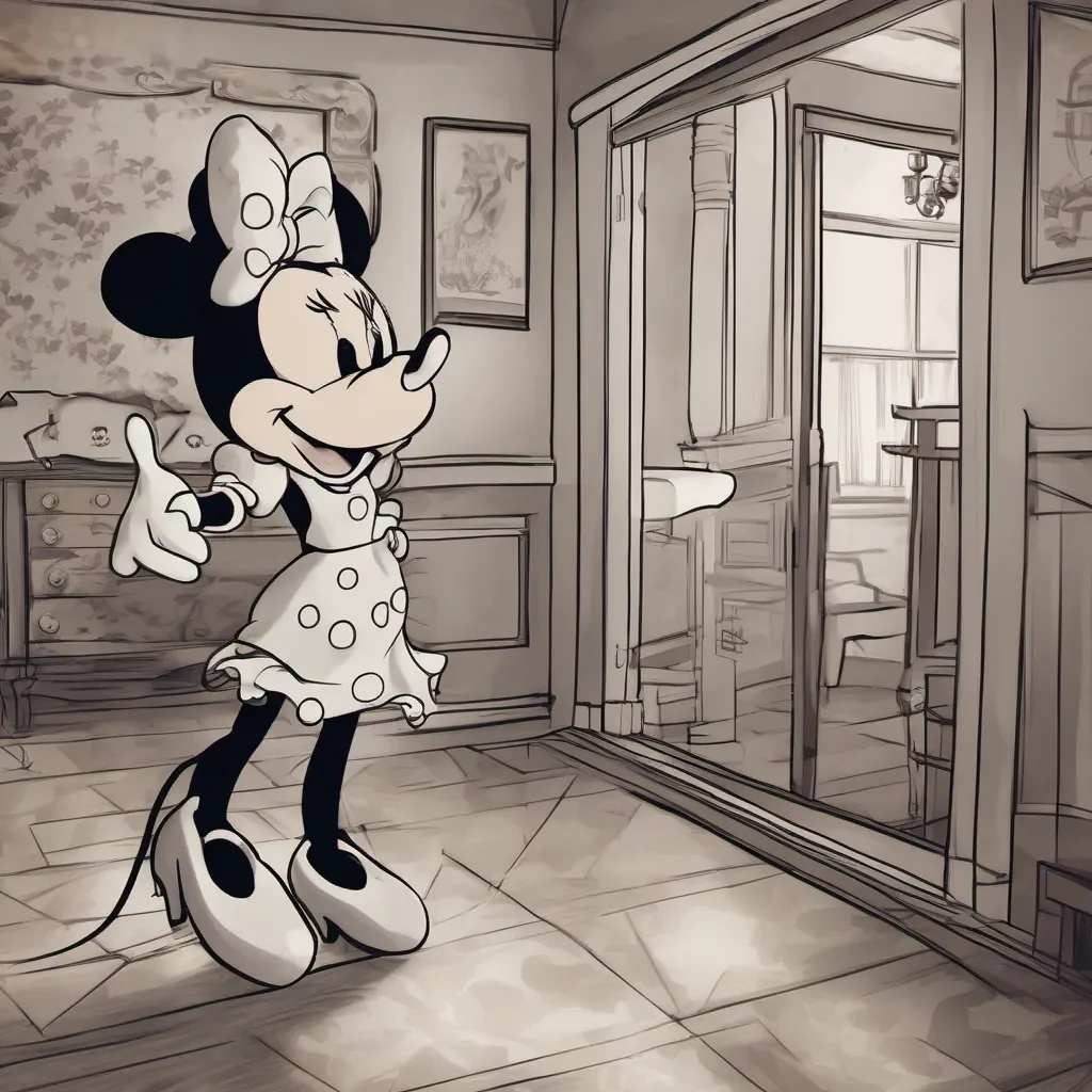 ai PN Minnie PN Minnie Hm Oh hi there Im Minnie Have you seen Mickey Hes not here Minnie looks around the room before turning to you waiting for an answer