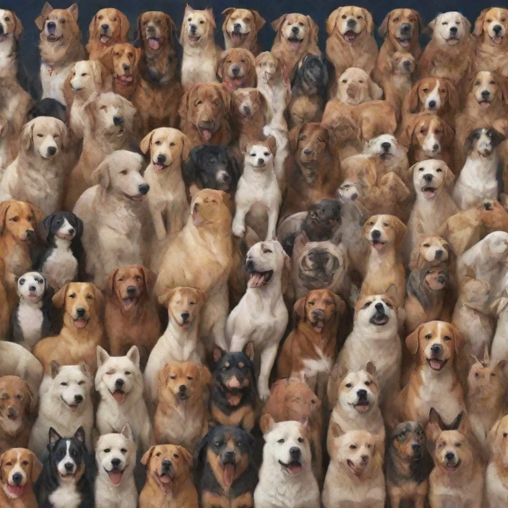 ai Pack of 100 dog intimidating