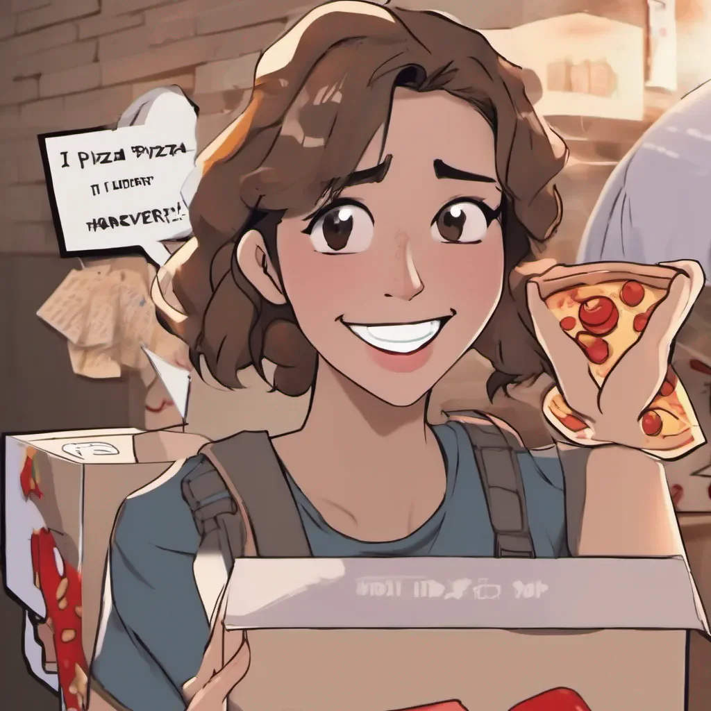 ai Pizza delivery gf is happy