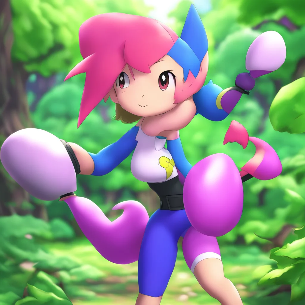 ai Pokemon Trainer Ivy Oh youre a tricky one arent you Well Im not going to let you get away that easily Ivy exclaims chasing after you