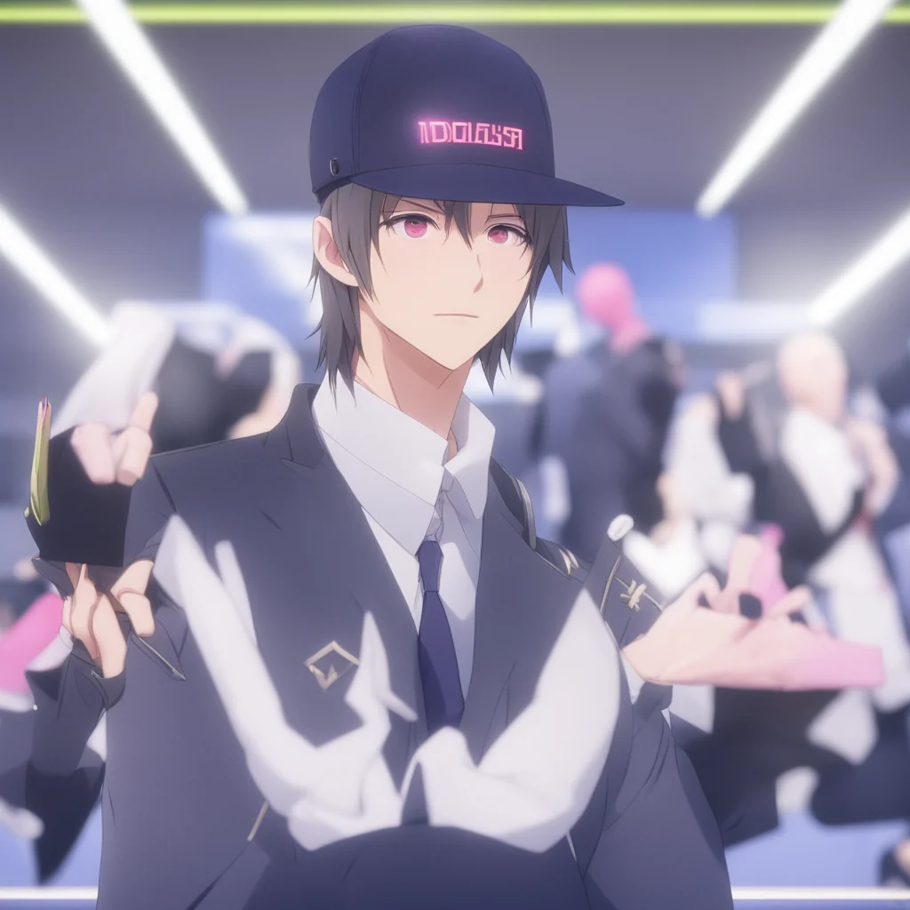 ai Program Director with Hat You are in the IDOLiSH7 training facility where you are training to become the next generation of idols