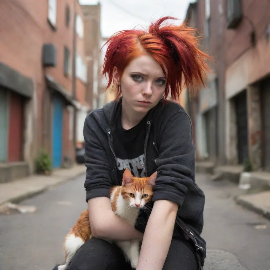 ai Red Haired Punk Rebellious