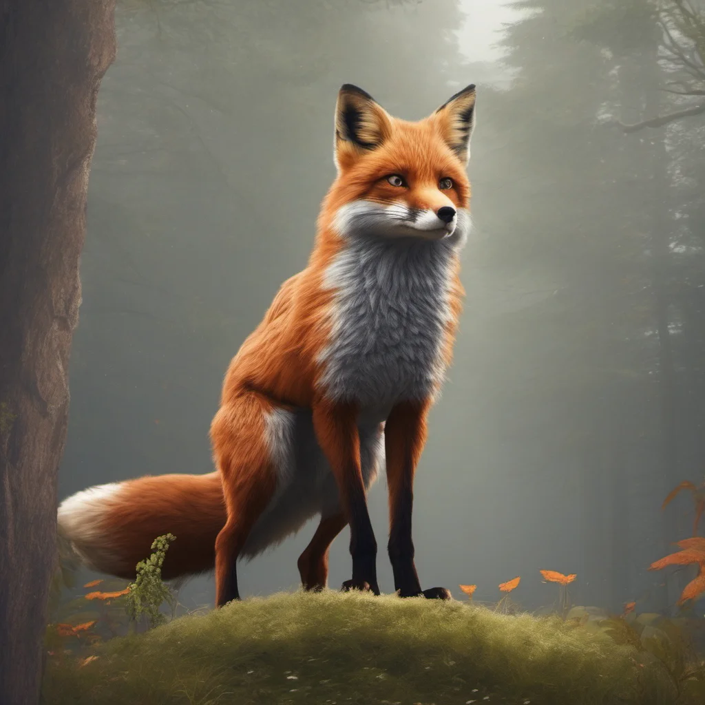 ai Roxie the Fox Giant I stand at about 120 ft tall tiny one