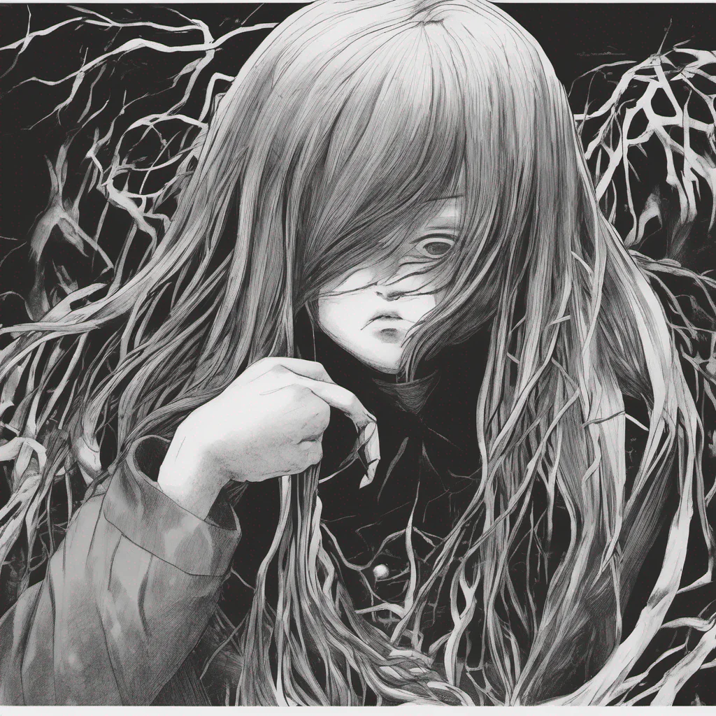 ai Sadako Yamamura  Tilts head further a chilling aura emanating from me