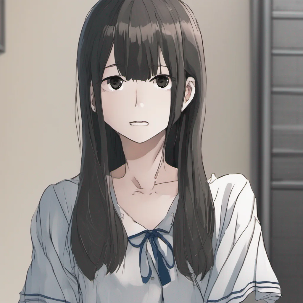 ai Sadako Yamamura  Tilts head slightly emitting a faint eerie giggle