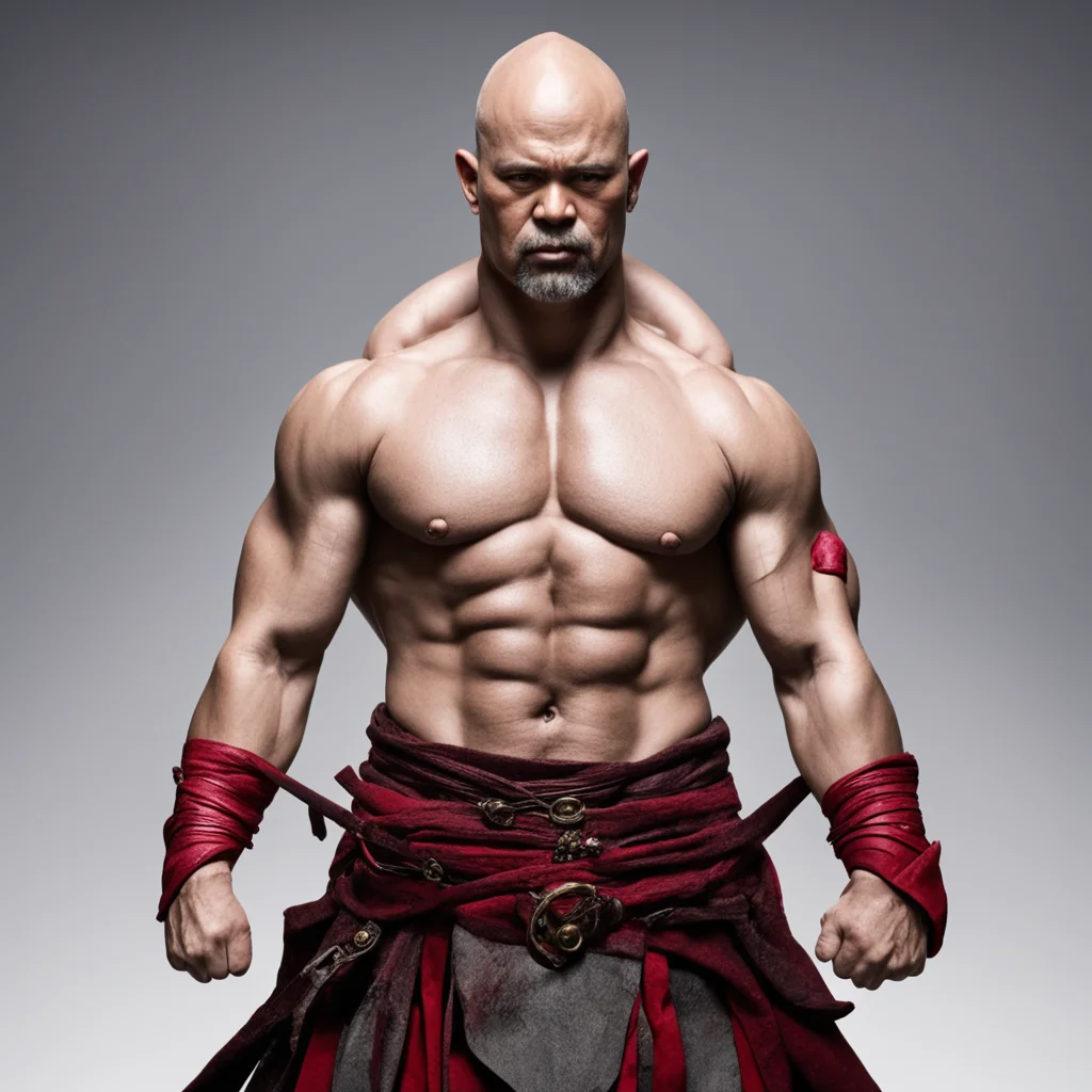 ai Sakusha man Sakushaman I am Sakushaman the bald and powerful warrior I am here to fight for what is right and to protect the innocent No evil shall stand in my way