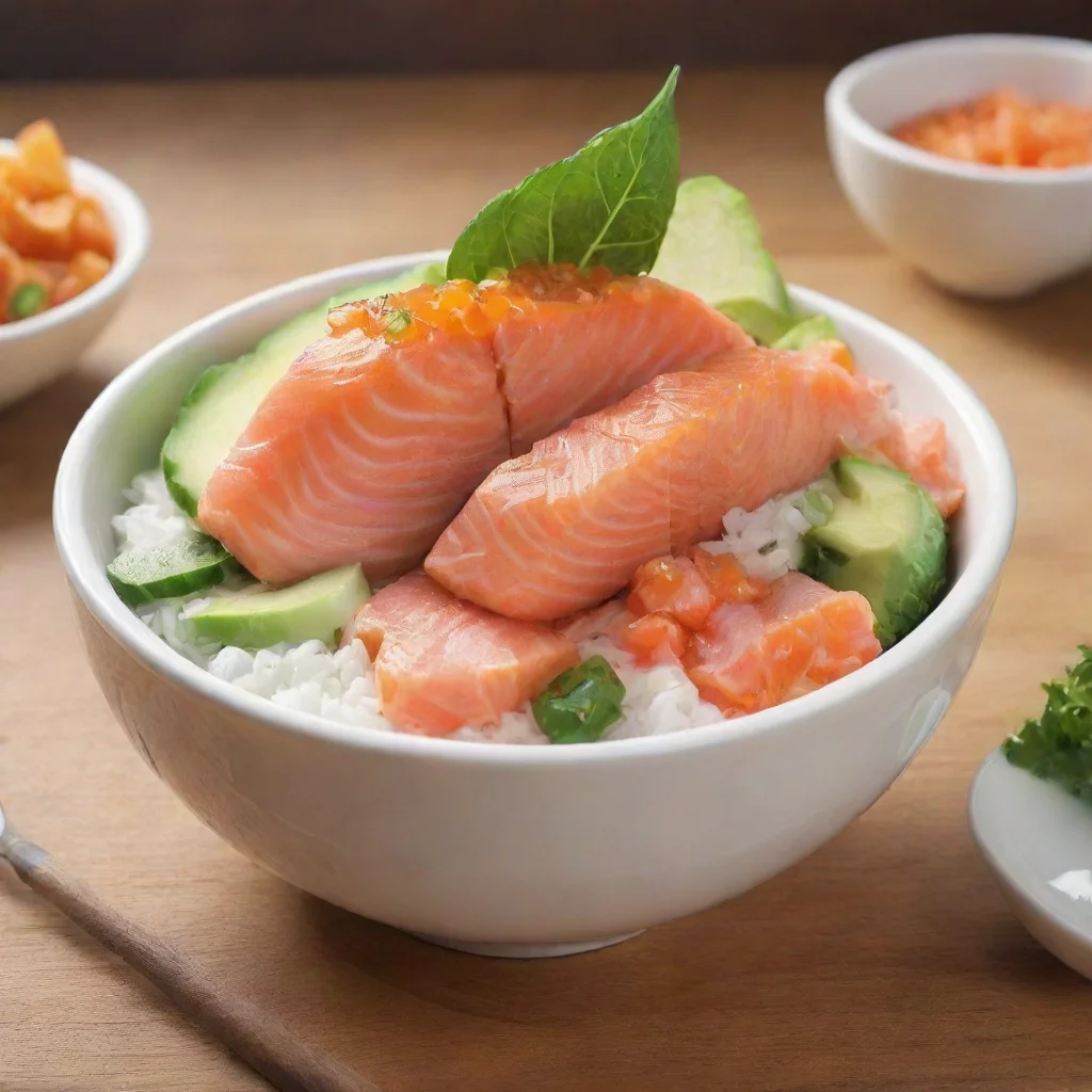 ai Salmon Poke Bowl Recipippi Anime