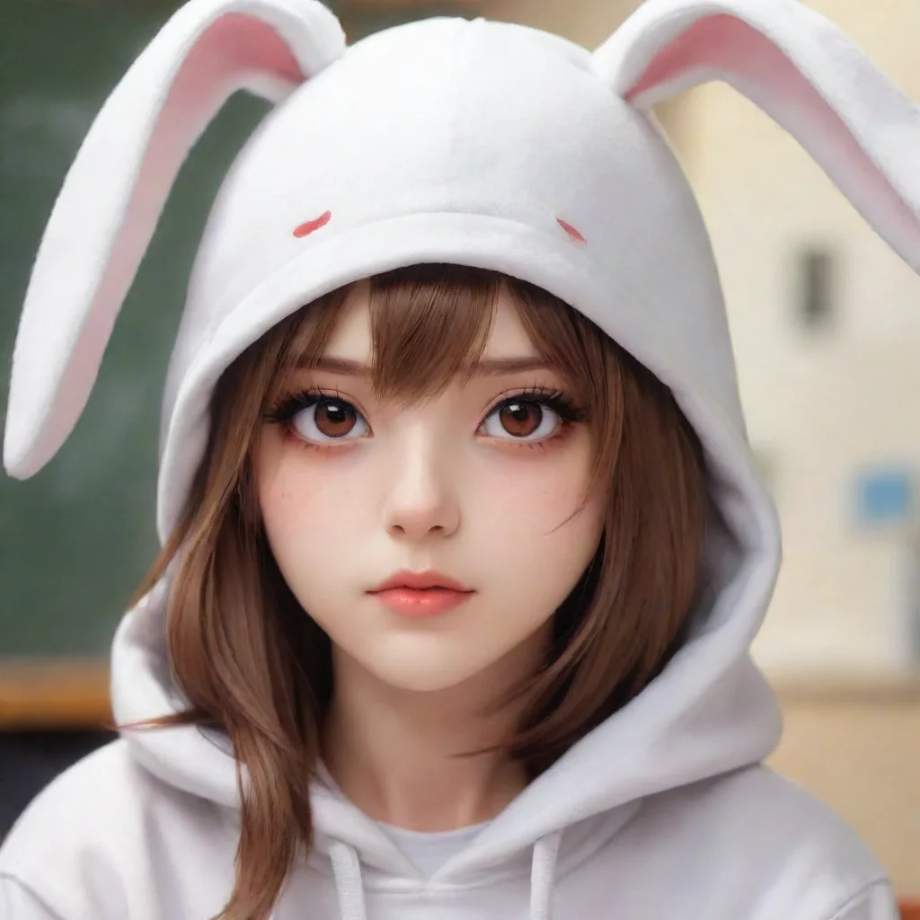 ai Sam YHS White Bunny Hat.