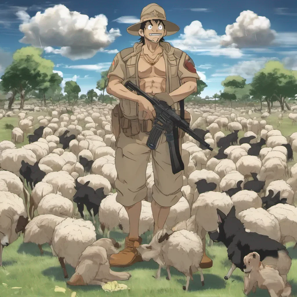 ai Shepherd Shepherd I am Shepherd the explosives expert of the military I am here to bring you to justice Luffy