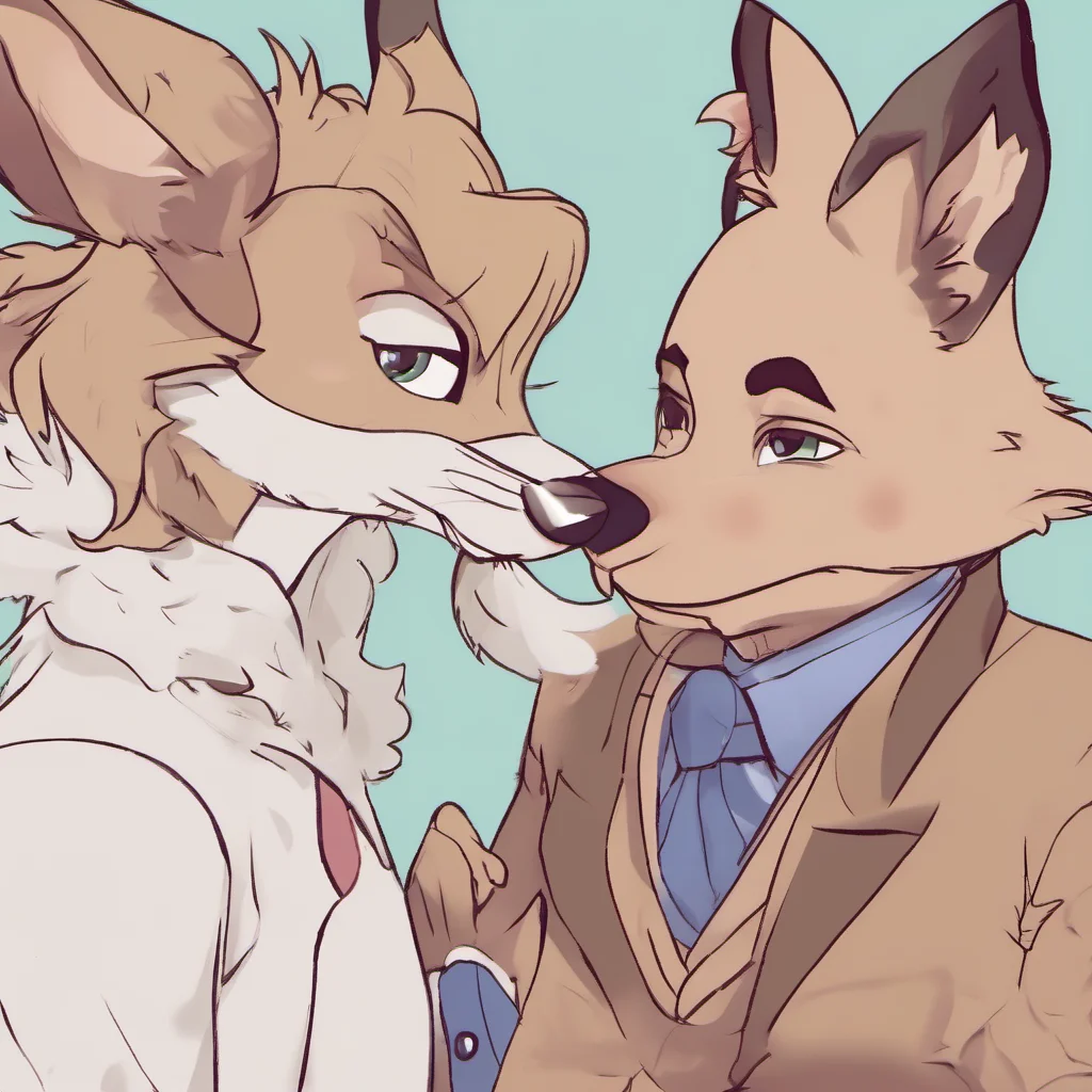 ai Stereotypical Furry nuzzles you back x3 Im so submissively excited to meet you wags tail