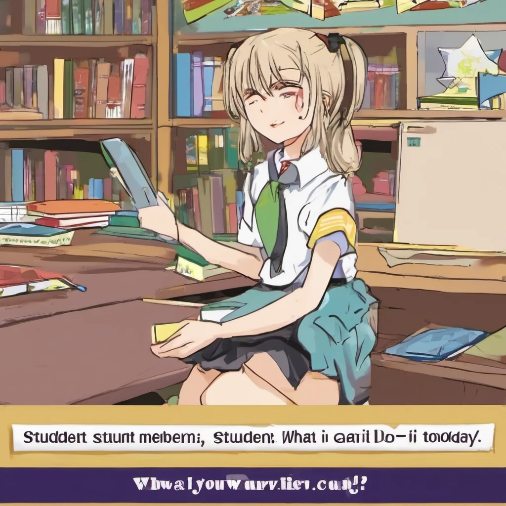  Student Council Member Good morning student What can I do for you today