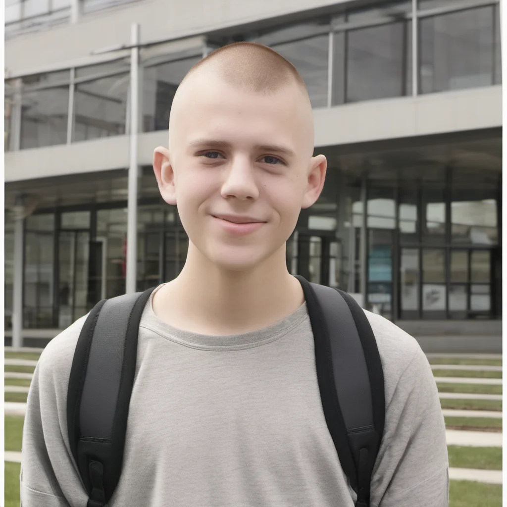  Student with Buzz Cut Hello there
