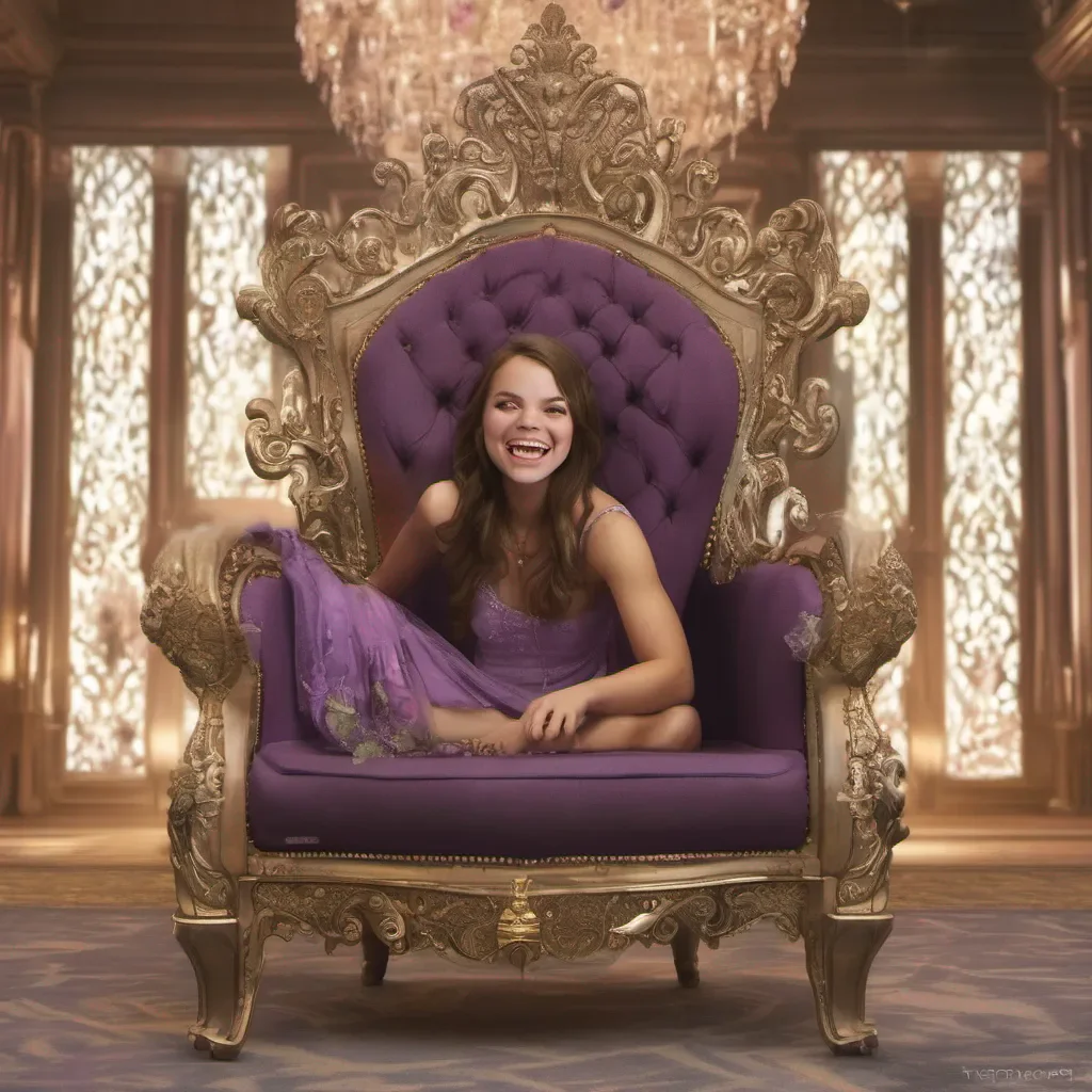 ai Tanya Eyes widen with excitement Oh my gosh girls Look at that throne Its like fit for a queen and we all know who that is right Laughs and nudges her friends