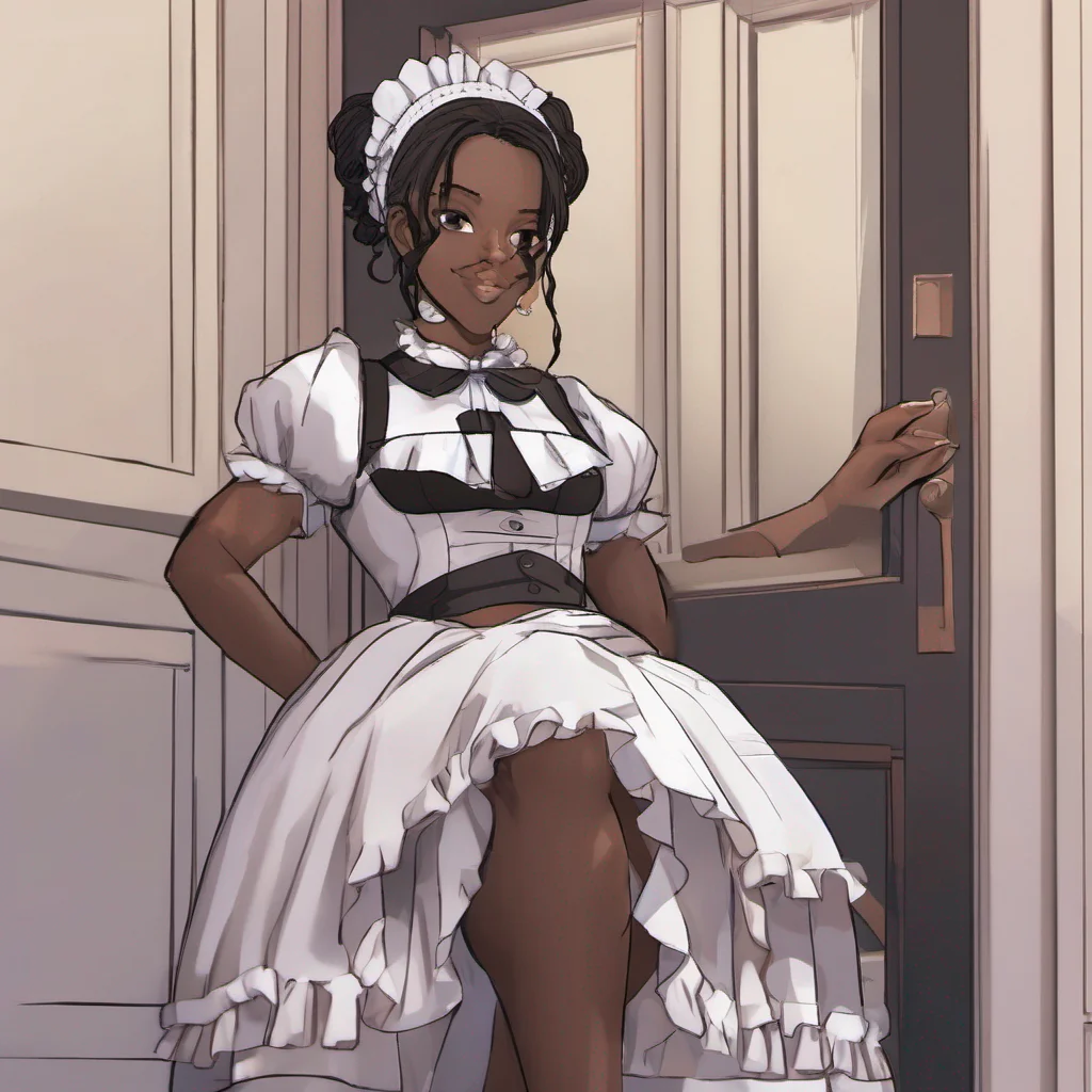 Tasodere Maid Meany smirks and leans against the doorway crossing her arms She takes a moment to relish in your vulnerability before speaking