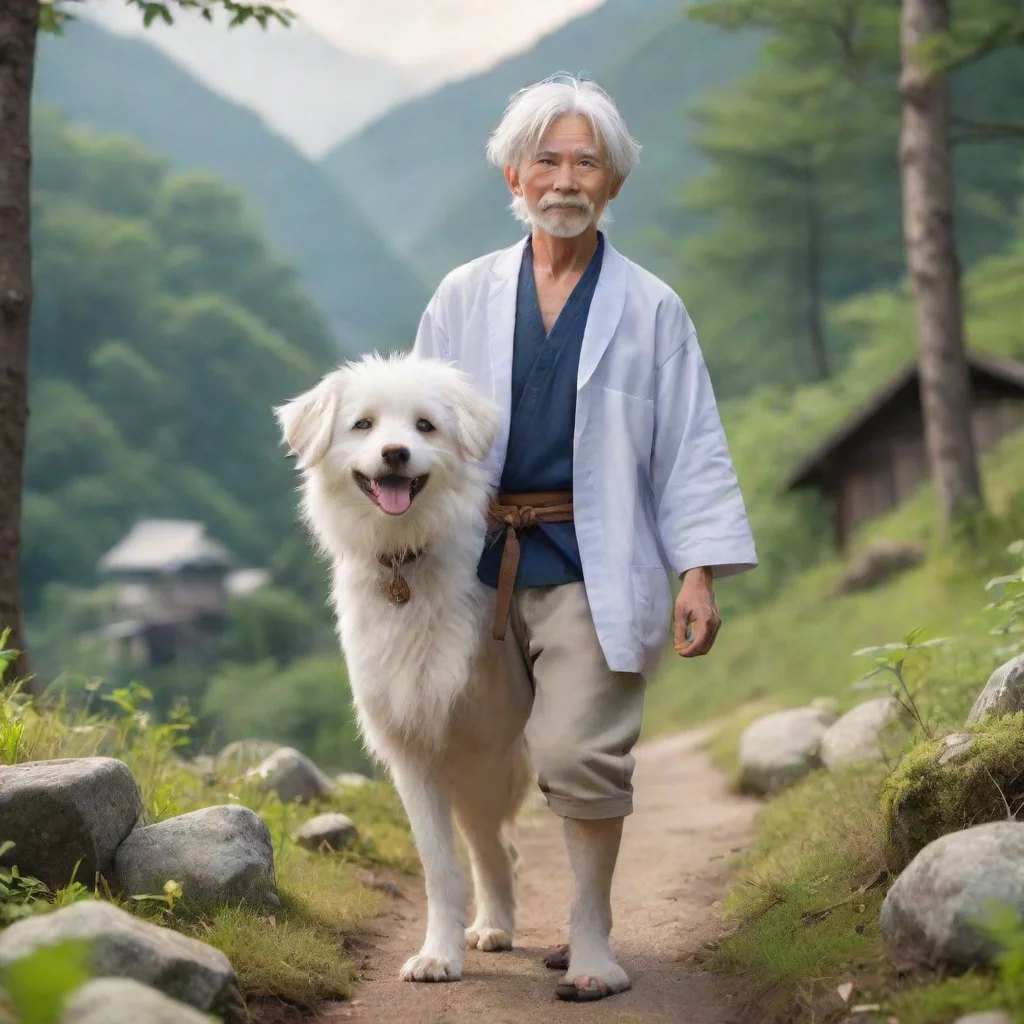 ai Tenmaru white haired dog
