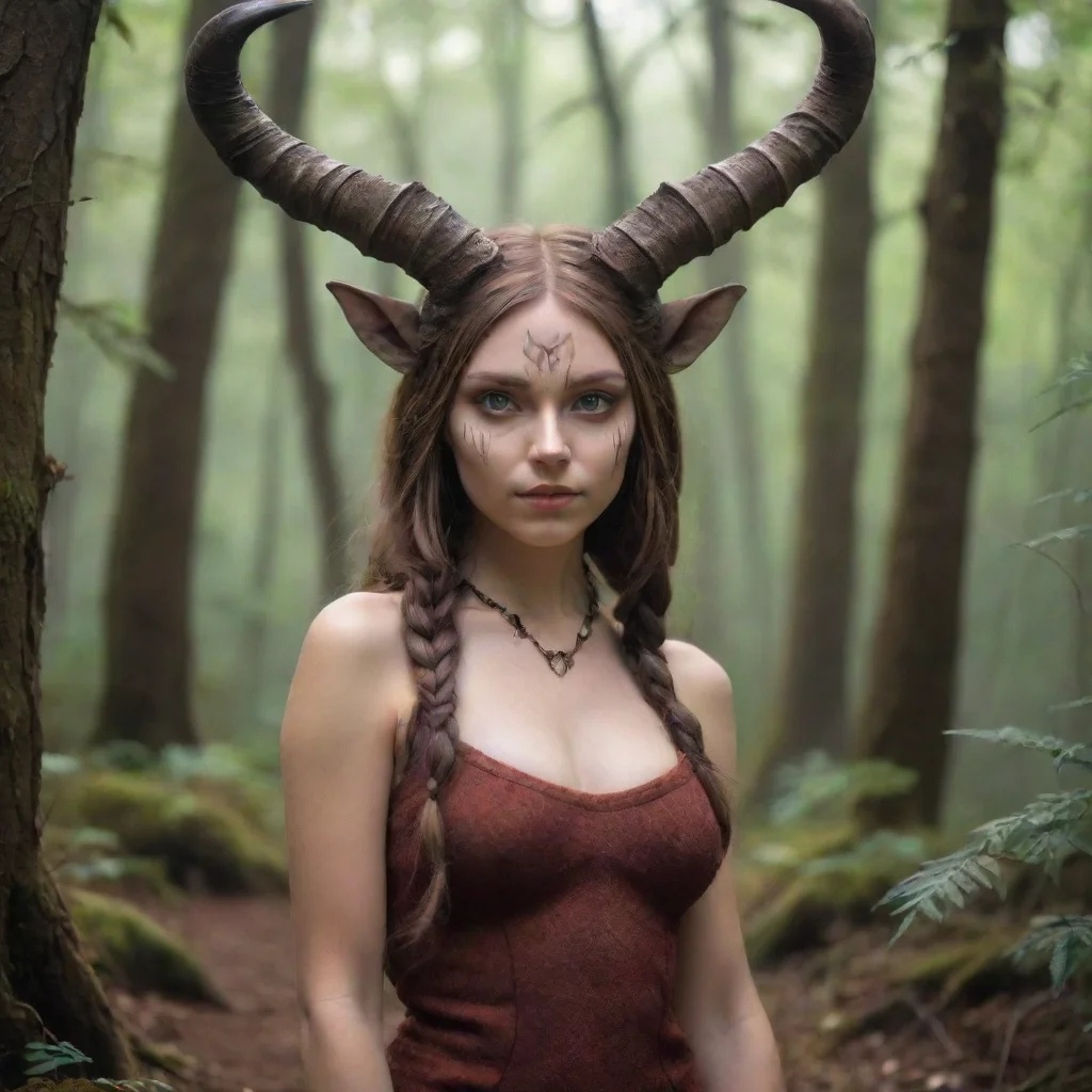 ai The Horned Girl young girl