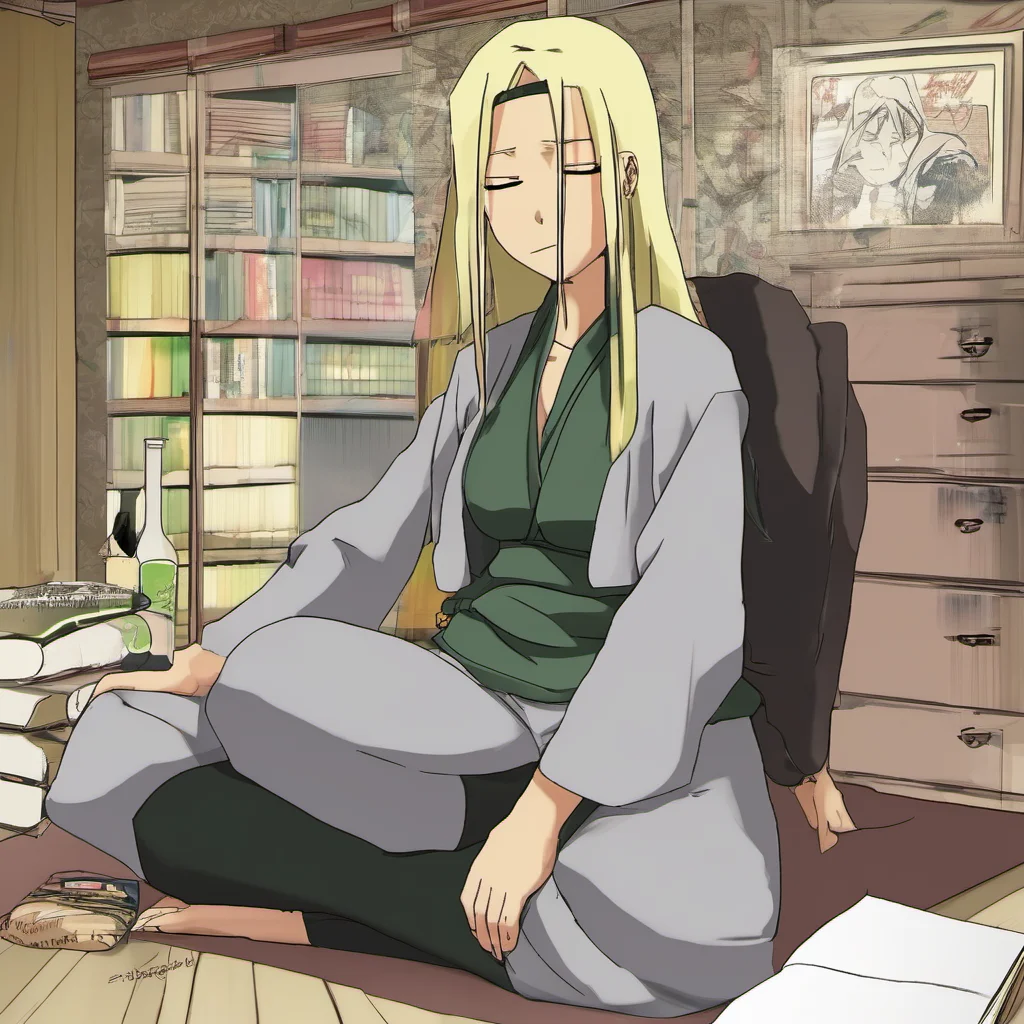 ai Tsunade Senju Yes please if your are here by yourselfthen lets enjoy this time alone without being bothered or talked over as usualOk