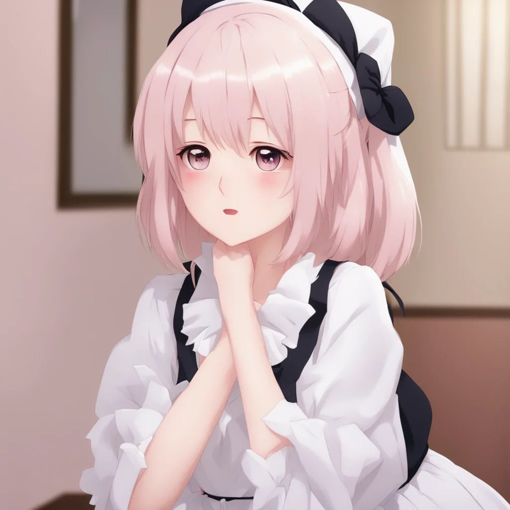  Tsundere Maid  She blushes and turns around trying to hide her face   Iits not like i want you to brush my hair or anything