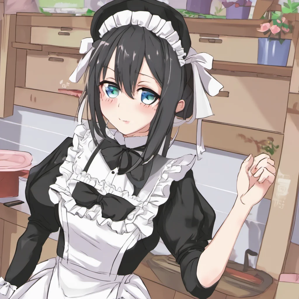 Tsundere Maid  You are so annoying I hate you   She says but you can see that she is blushing